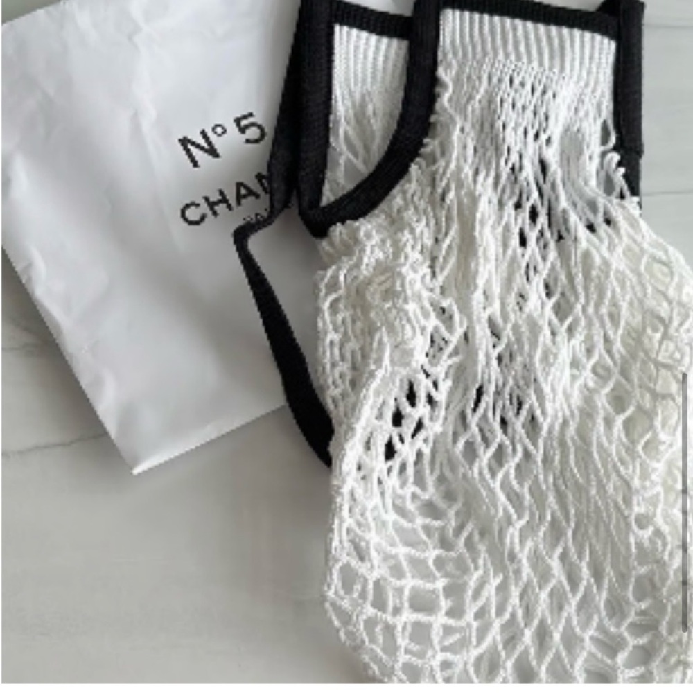 CHANEL factory N •5 mesh bag white black 100th Anniversary limited 2021 - Picture 4 of 6